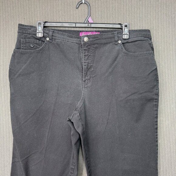 Gloria Vanderbilt Womens Plus Size 20W Short Black Straight Leg Denim Jeans - Picture 10 of 11